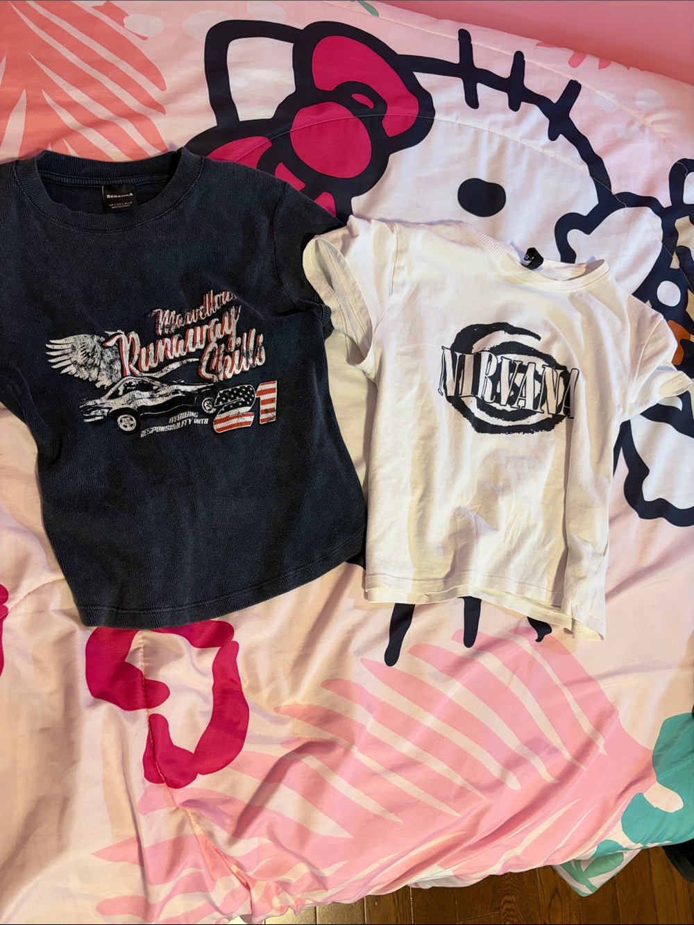 Women’s baby tees - White - and light gray